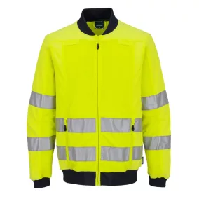 Portwest Hi-Vis Work Mesh Panel Jacket 3XL Sárga/Navy