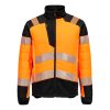 Portwest T170 PW3 Hi-Vis Hybrid Baffle kabát Narancs/Fekete S