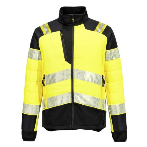 Portwest PW3 Hi-Vis Hybrid Baffle kabát S Sárga/Fekete