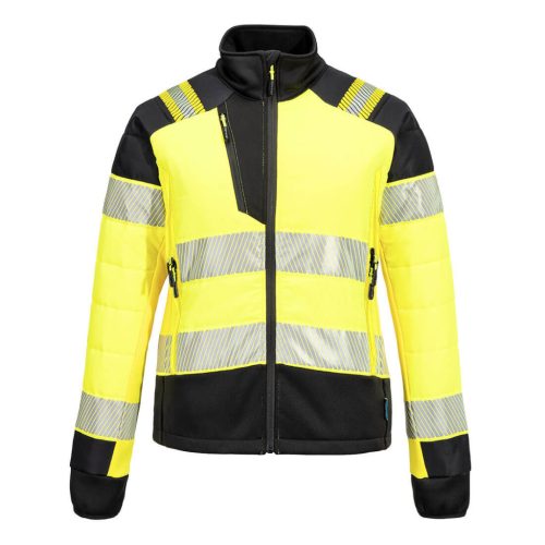 Portwest T171 PW3 Hi-Vis Női Hybrid Baffle kabát Sárga/Fekete XS