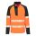 Portwest T172 PW3 Hi-Vis 1/4 cipzáras hosszú ujjú póló Narancs/Fekete S