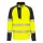Portwest T172 PW3 Hi-Vis 1/4 cipzáras hosszú ujjú póló Sárga/Fekete 4XL
