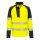 Portwest T172 PW3 Hi-Vis 1/4 cipzáras hosszú ujjú póló Sárga/Fekete S