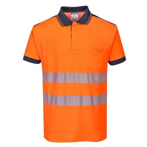 portwest t180 pw3 hi-vis pólóing s l narancs kék