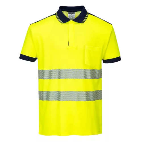 portwest t180 pw3 hi-vis pólóing s xxl sárga tengerészkék