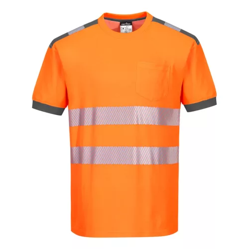 portwest t181 - pw3 hi-vis póló m narancs szürke
