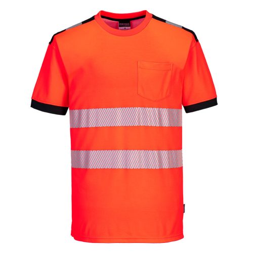 Portwest T181 T181 - PW3 Hi-Vis póló Piros/Fekete S