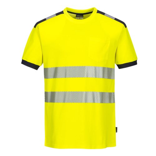 portwest t181 - pw3 hi-vis póló xl sárga szürke