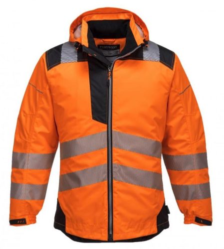 Portwest T400 Vision Hi-Vis esőkabát (narancs/fekete, 4XL) 4XL