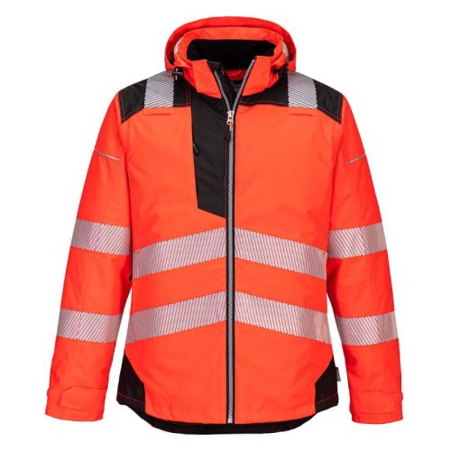 Portwest T400 Vision Hi-Vis télikabát (piros/fekete, S) S