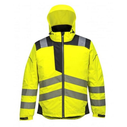 Portwest T400 Vision Hi-Vis esőkabát (sárga/fekete, XXL) XXL