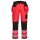 portwest t501 pw3 hi-vis holster nadrág piros fekete
