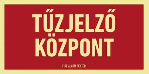 AFV TUT057001 Tűzjelző központ Utánvilágító öntapadó 300 x 150 mm