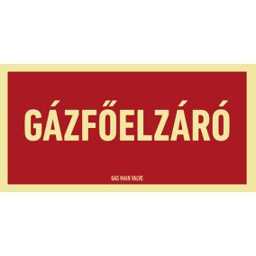 AFV TUT058001 Gázfőelzáró Utánvilágító PVC 300 x 150 mm