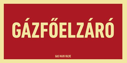 AFV TUT058001 Gázfőelzáró Utánvilágító PVC 300 x 150 mm