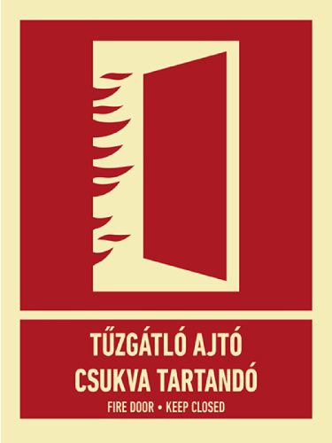 AFV TUT060001 Tűzgátló ajtó csukva tartandó PVC 1 mm 150 x 200 mm