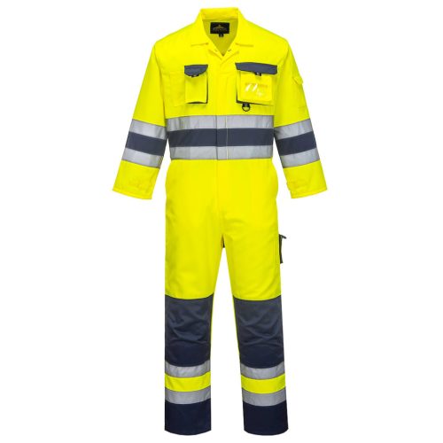 portwest tx55 texo hi-vis overál m sárga tengerészkék