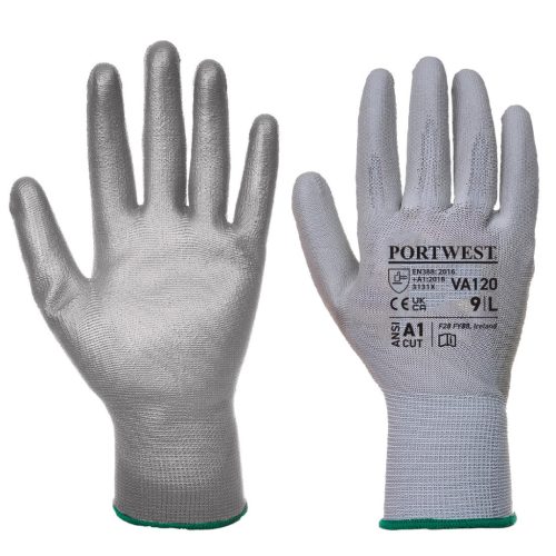 Portwest VA120 VA120 - PU tenyérmártott kesztyű, automatákhoz (szürke, 6/XS) 6/XS