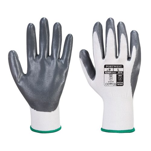 Portwest VA310 VA310 - Flexo Grip nitril kesztyű automatákhoz (12pár/csomag) (szürke, 8/M) 8/M