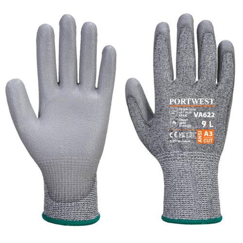 Portwest VA622 VA622 - PU tenyérmártott vágásbiztos kesztyű automatákhoz, Cut 5 XS