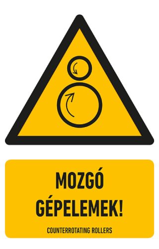 AFV VET022001 Mozgó gépelemek! PVC 1 mm 160 x 250 mm