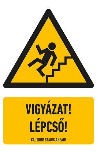 AFV VET029001 Vigyázat! lépcső! PVC 1 mm 160 x 250 mm