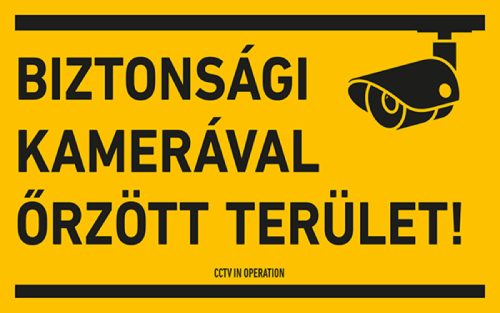 AFV VET083004 Biztonsági kamerával őrzött terület! PVC 1 mm 400 x 250 mm