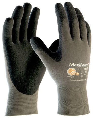ATG VO-A3035 ATG Maxifoam Lite Mártott bliszteres kesztyű - 34-900 Szürke/Fekete 8/M