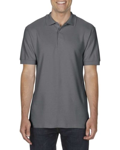 GILDAN GI85800 Premium cotton® felnőtt dupla piké póló (charcoal, S) S