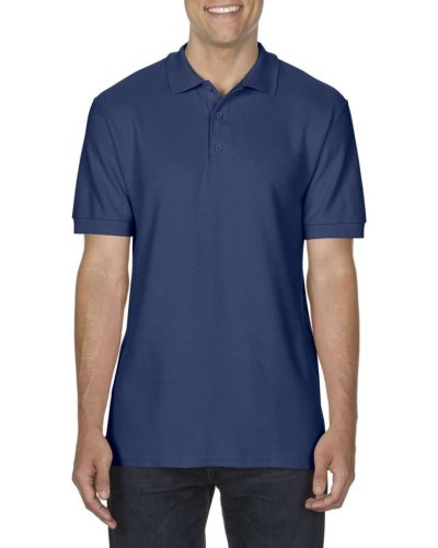 GILDAN GI85800 Premium cotton® felnőtt dupla piké póló (navy, S) S