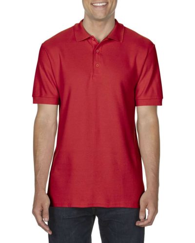 GILDAN GI85800 Premium cotton® felnőtt dupla piké póló (red, S) S