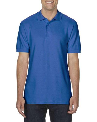 GILDAN GI85800 Premium cotton® felnőtt dupla piké póló (royal, S) S