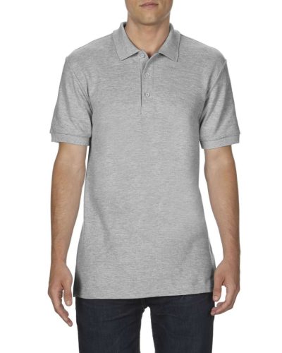 GILDAN GI85800 Premium cotton® felnőtt dupla piké póló (RS Sport Grey, S) S
