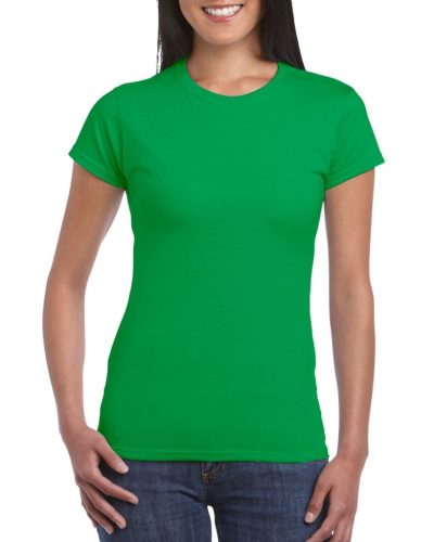 gildan gil64000 softstyle ® gyűrűs fonású pamut női póló 2xl irish green