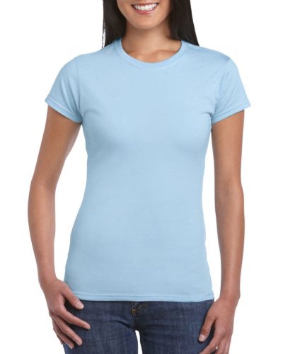 gildan gil64000 softstyle ® gyűrűs fonású pamut női póló s light blue