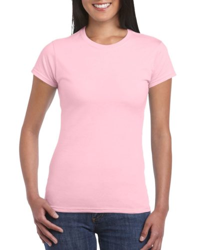 gildan gil64000 softstyle ® gyűrűs fonású pamut női póló s light pink
