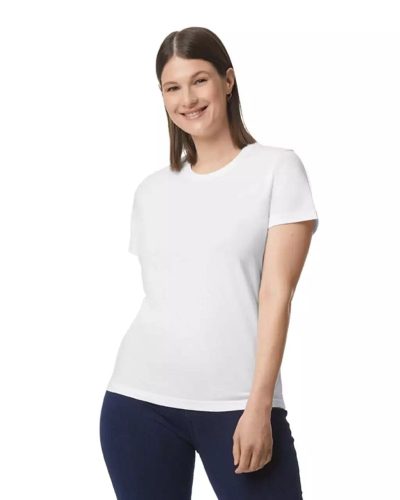 Softstyle® puha, gyűrűs fonású pamut női póló