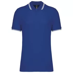 termék:  KARIBAN Férfi 2 Csíkos Rövid Ujjú Galléros Póló XL Royal Blue/White