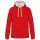 termék:  KARIBAN Kontrasztos Kapucnis Pulóver XS Red/White