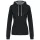 termék:  KARIBAN Női Kontrasztos Kapucnis Pulóver XS Black/Fine Grey