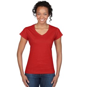 GILDAN pcs3_2xl GILDAN SOFTSTYLE v-nyakú női póló_red_2xl (XXL) XXL
