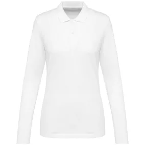 termék:  KARIBAN PREMIUM Női Hosszú Ujjú Supima® Galléros Póló XS White