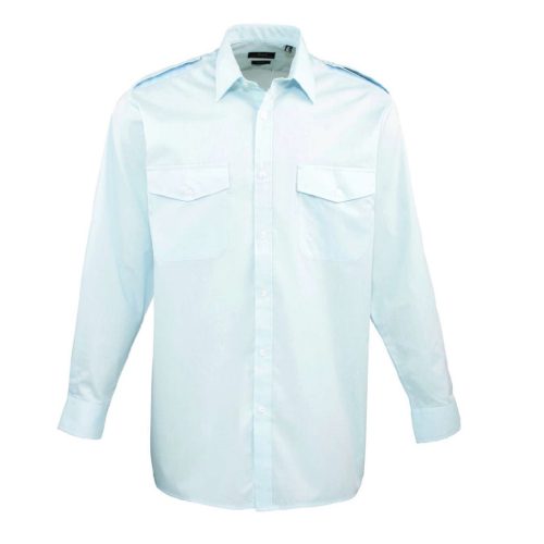 Premier PR210 PR210 Férfi hosszú ujjú pilóta ing (light blue, S) S