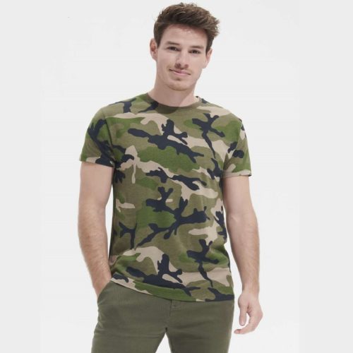 SOLS SO01188 Sols Camo Men -környakú póló (camo, S) S