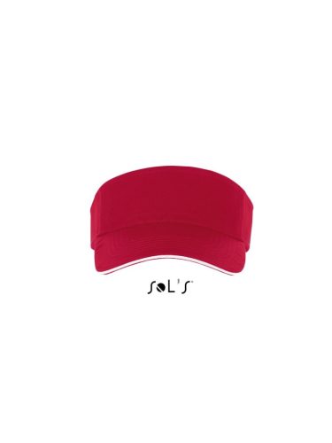 SOL'S SO01196 Sol's Ace - unisex napellenző Piros/Fehér