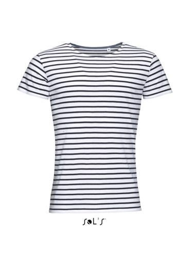 SOLS SO01398 Sols Miles Men - környakú csíkos póló XL