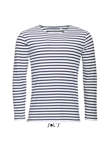 SOLS SO01402 Sols Marine Men - hosszú ujjú csíkos póló 3XL