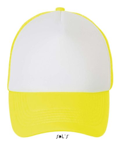 SOL'S SO01668 Sol's Bubble - 5 lapos mesh sapka White/Neon Yellow