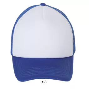 SOL'S SO01668 Sol's Bubble - 5 lapos mesh sapka White/Royal Blue