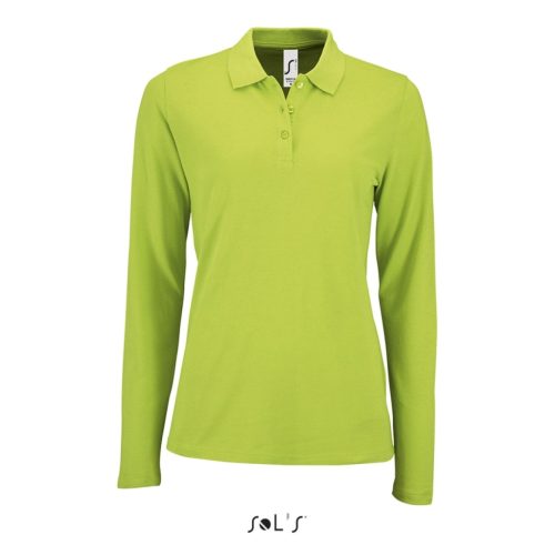 SOLS SO02083 Sols Perfect LSL Women - hosszú ujjú piké galléros póló S
